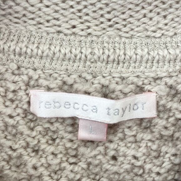Rebecca Taylor Mohair Wool Blend Knit Hooded Sequin Cardigan - Picture 10 of 12